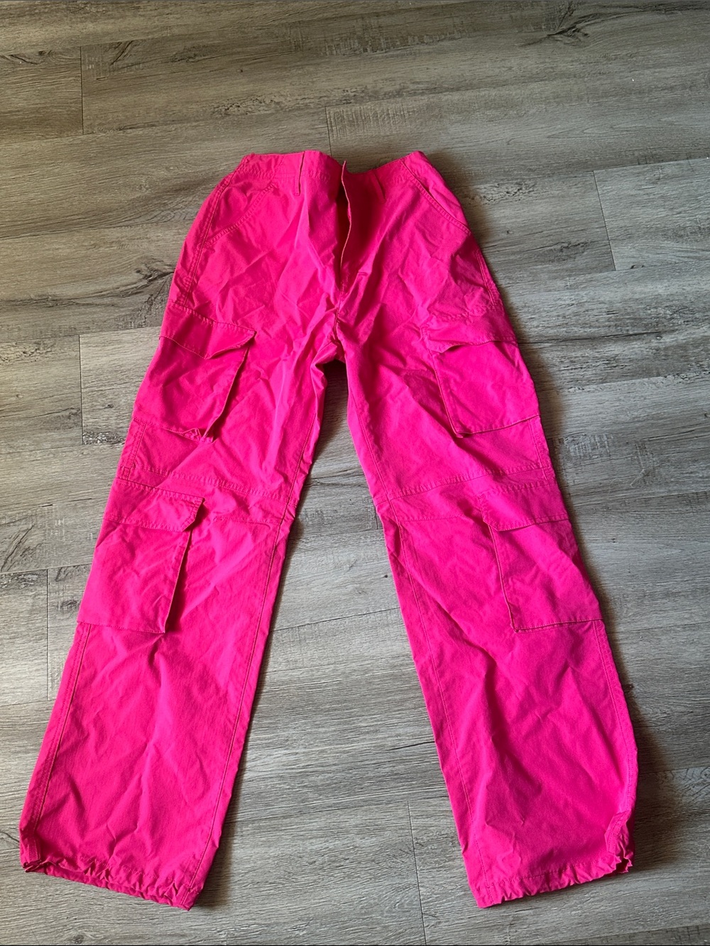 Kids Bright Pink Cargo Pants